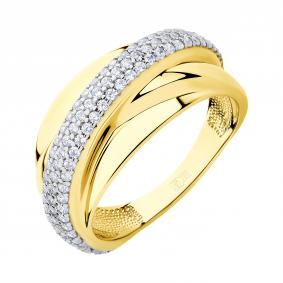 Кольцо из лимонного золота TALANT КФ 898ЖЗ с цирконием КФ 898ЖЗ фото